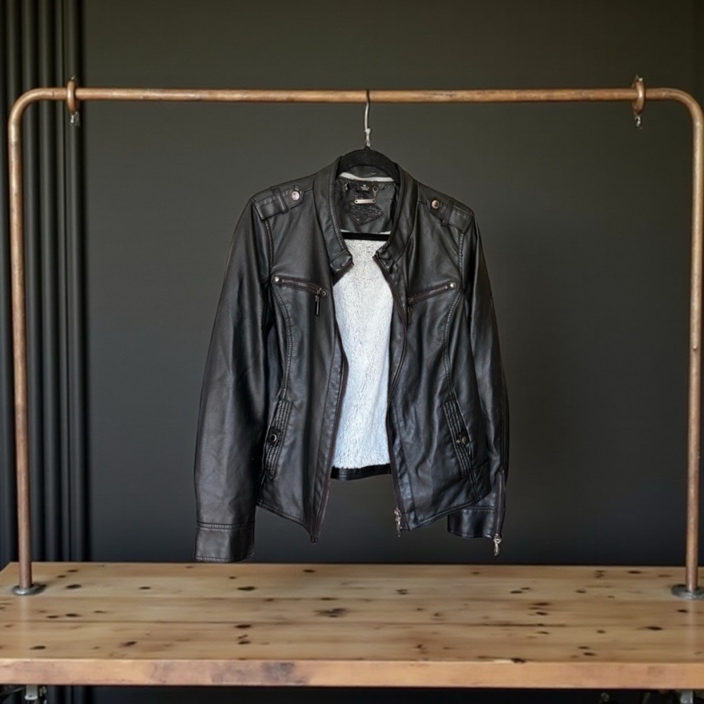 Black Jacket with Vintage Matte Finish